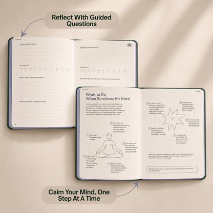 Mood Tracker Journal – Guided 353 Prompts, Gift for Mental Wellness