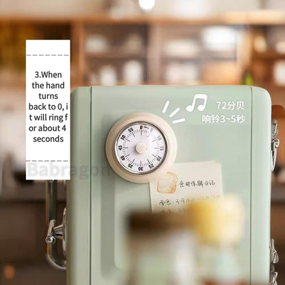 Visual Timer, 60-Minute Magnetic Mechanical Kitchen Timer Green