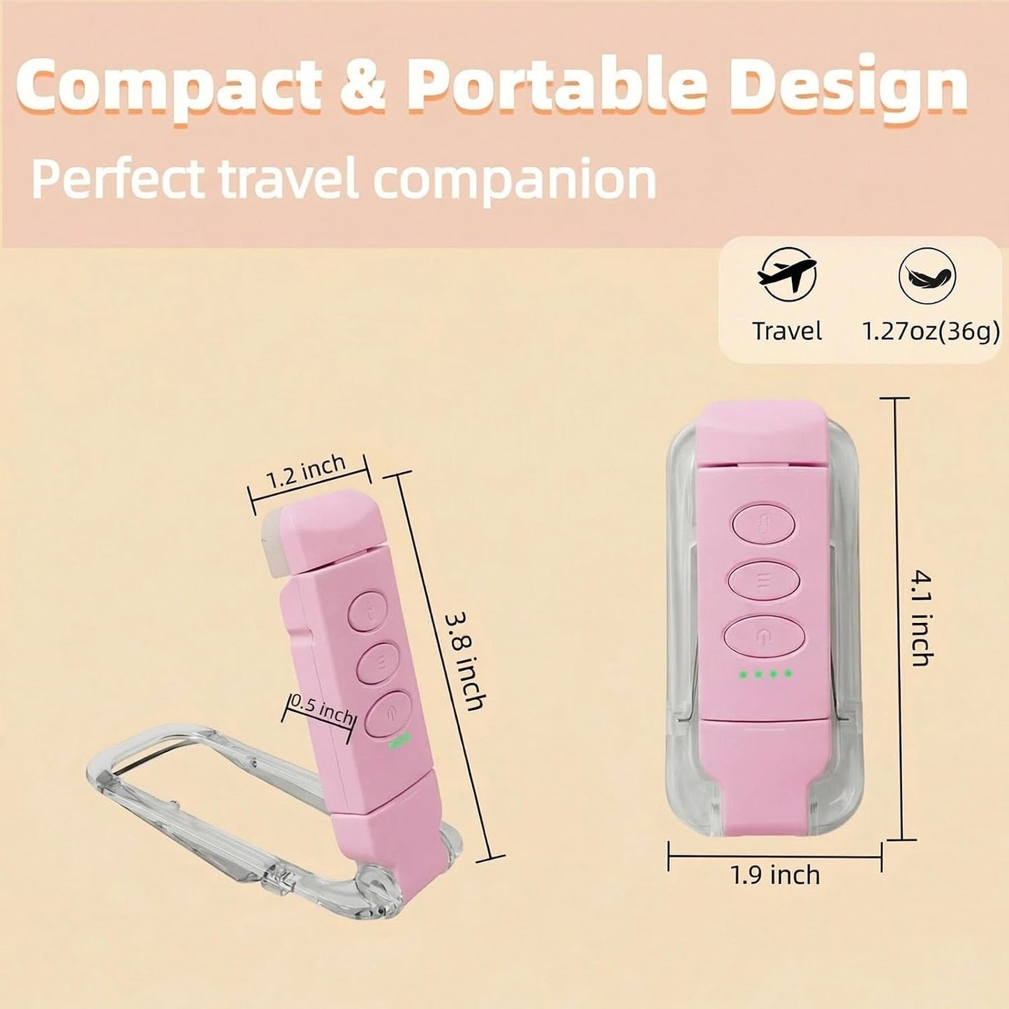 USB Rechargeable Book Light, Portable Clip-on LED Reading Light, Reading Lights for Books in Bed with 3 Amber Colors & 5 Brightness Dimmable, Compact & Long Lasting, Perfect for Book Lovers (Green)