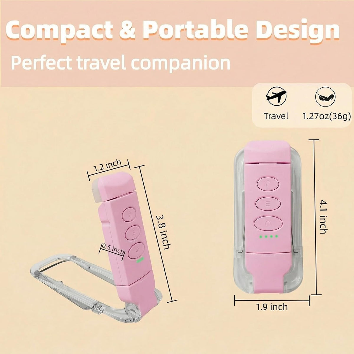 USB Rechargeable Book Light, Portable Clip-on LED Reading Light, Reading Lights for Books in Bed with 3 Amber Colors & 5 Brightness Dimmable, Compact & Long Lasting, Perfect for Book Lovers (Green)