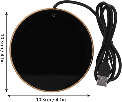 Smart Coffee Mug Warmer with Auto Shut Off, 55C Constant Temperature Coaster for Desk, Electric Beverage Warmer for Coffee Tea and Candle Wax (Black)