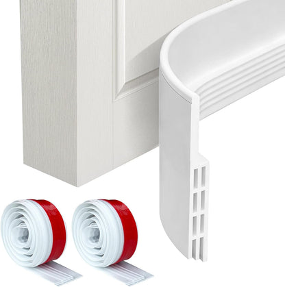 White Door Draft Stopper 78 Inch, Adhesive Under Door Sweep | Weather Stripping Door Bottom Seal, Soundproof Insulation Door Gap Filler for Interior&Exterior Doors Noise Blocker
