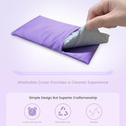 SuzziPad Hot & Cold Lavender Eye Pillows for Relaxing, Purple, 6 Packs | Washable Weighted Yoga Eye Mask For Meditation, Dry Eye Soothing & Sleep; Blocks Light, Soothes Migraines & Ocular Discomfort