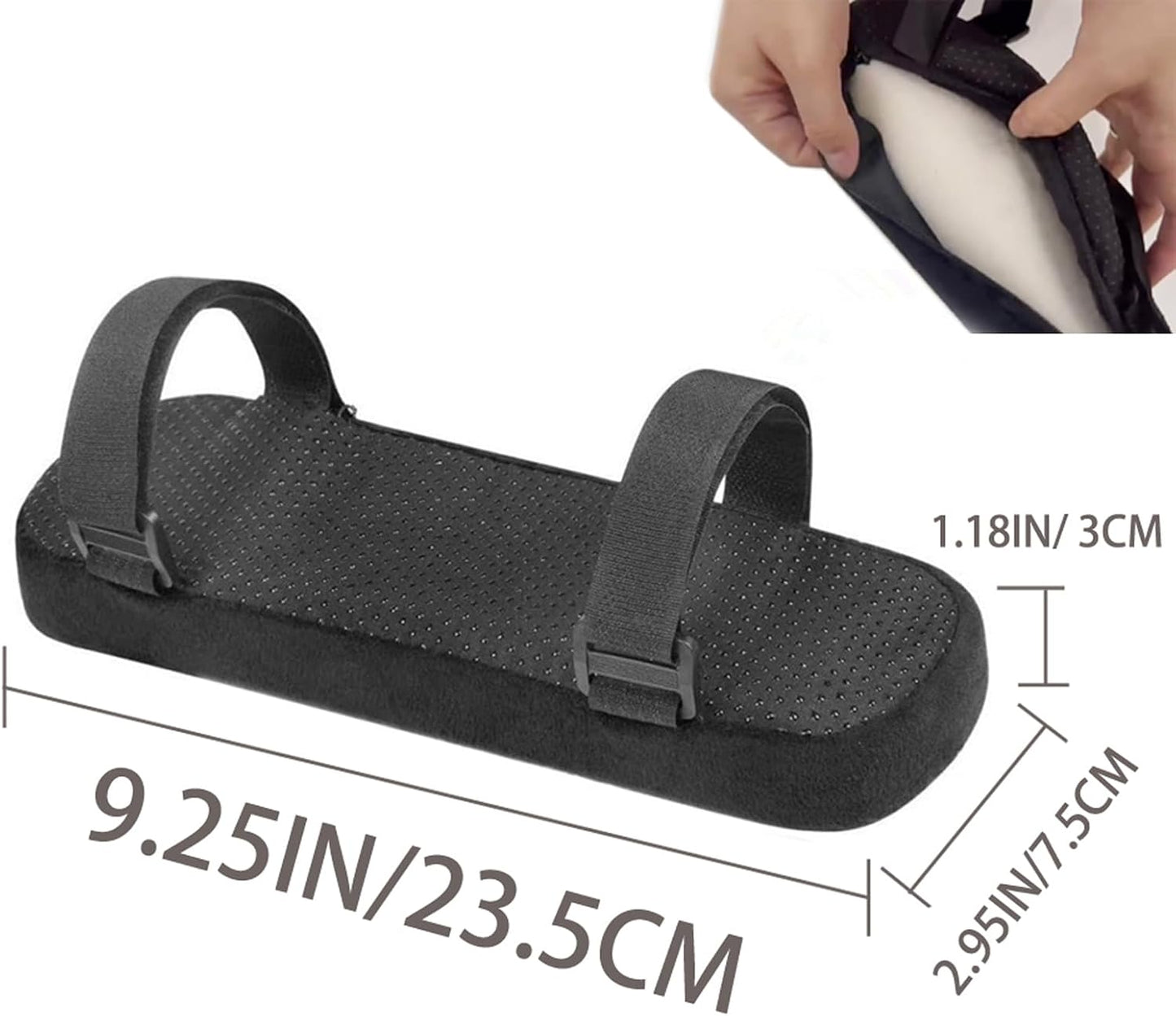 2pcs Office Chair Arm Pads Covers with Memory Foam Elbow Pillow for Forearm Pressure Relief for Office Chairs Gaming Chair