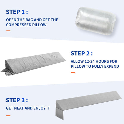 Krightlink Bed Wedge Pillow for Headboard Gap Filler Twin Size | Mattress Gap Filler(0-8") Bed Wedge Between for Your Headboards and Mattress Triangle Foam Bloster Pillow Wedge