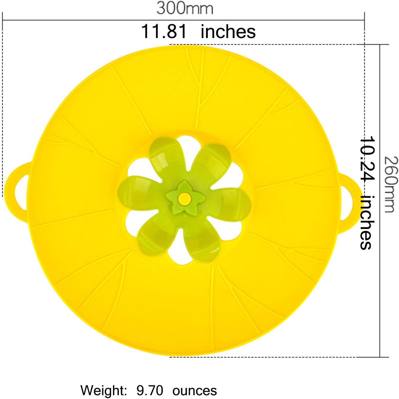 Spill Stopper Lid Cover and Overflow Stopper for Pans and Pots Boil, Silicone Pot Lid Fits Openings above 5.9" in Diameter, 1pc (8.86, Grey)