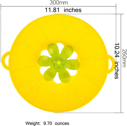 Spill Stopper Lid Cover and Overflow Stopper for Pans and Pots Boil, Silicone Pot Lid Fits Openings above 5.9" in Diameter, 1pc (8.86, Grey)