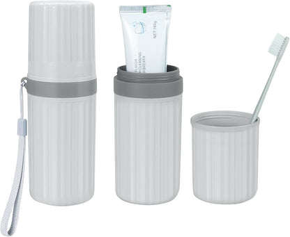 Mulbozy 4 Packs Portable Travel Toothbrush Case, Breathable Plastic Toothbrush Holder for Home, Travel, Business, Camping, School