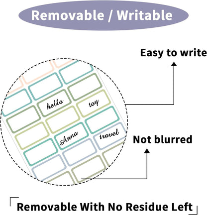 Removable Freezer Labels Stickers, 1 x 3 Inch Blank Removable Freezer Labels Food Storage Stickers, Date Label Waterproof Oil Resistant Easy Clean No Residue- 250 Sheets