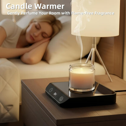 Coffee Mug Warmer & Candle Warmer 2-in-1, 46W Smart Cup Warmer for Desk | 6 Temperature Settings, 12-Hr Timer & 4-Hr Auto Shut-Off, Gift for Coffee Lovers, Home Office & Desk Warmer