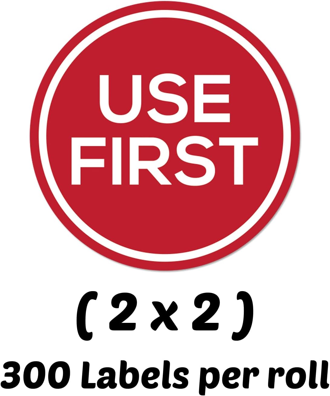 900 Use First Stickers - 2 inch, Circle Dot, Round Food Service Labels/Restaurant Inventory Control/Use First Labels Expiration Stickers, (Red)