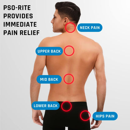 PSO-RITE Psoas Muscle Release Tool – Made in USA, Patented Deep Tissue Massage Device for Your Back, Hip Flexor & Trigger Point Relief, Night Black