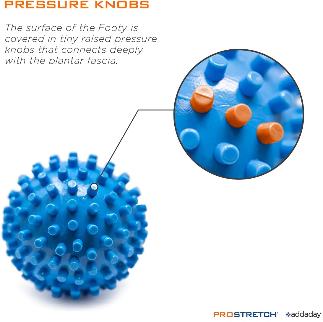 ProStretch Footy, Textured Massage Ball for Plantar Fasciitis & Foot Pain | Textured Spiky Massage Ball for Foot Pain Relief, Muscle Soreness & Deep Tissue Therapy
