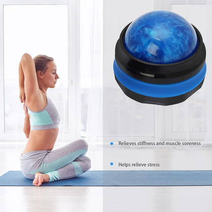Coolrunner Massage Ball, Manual Roller Massager, Handheld Self Massage Therapy and Relax Full Body Tools for Sore Muscles, Shoulders, Neck, Arms, Legs, Back, Foot, Body (Blue) | Therapy and Relax Full Body Tools for Sore Muscles, Shoulders, Neck, Arms,