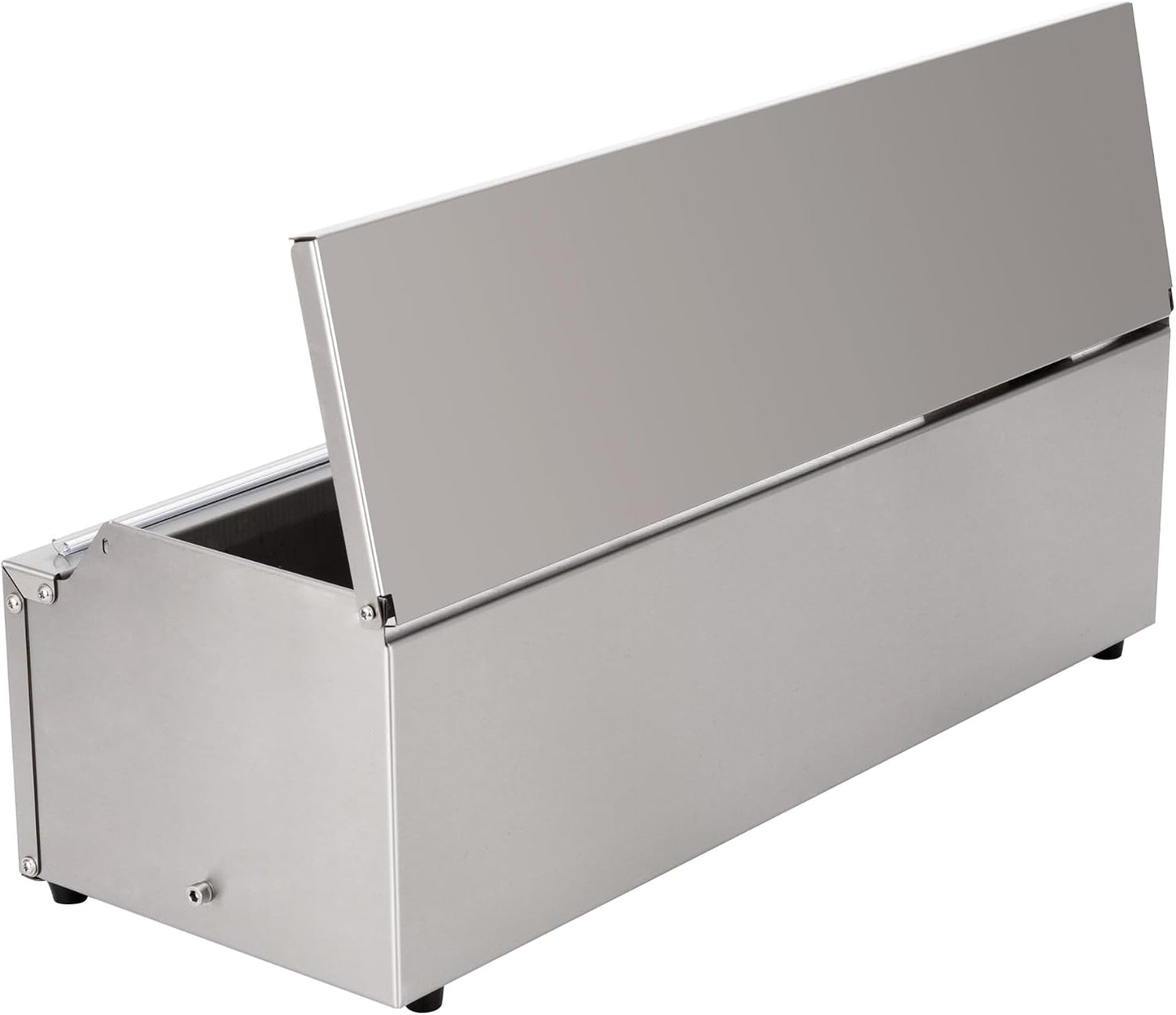 Stainless Steel Food Wrap Dispenser - 18” Commercial Stretch Film Packing Machine with Slide Cutter