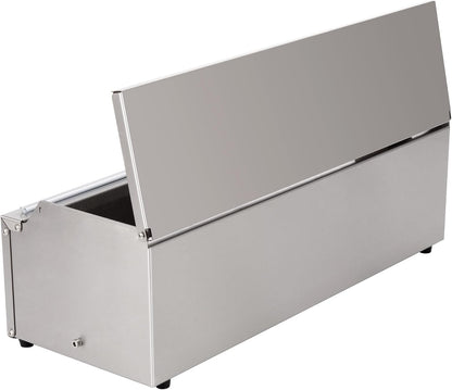Stainless Steel Food Wrap Dispenser - 18” Commercial Stretch Film Packing Machine with Slide Cutter