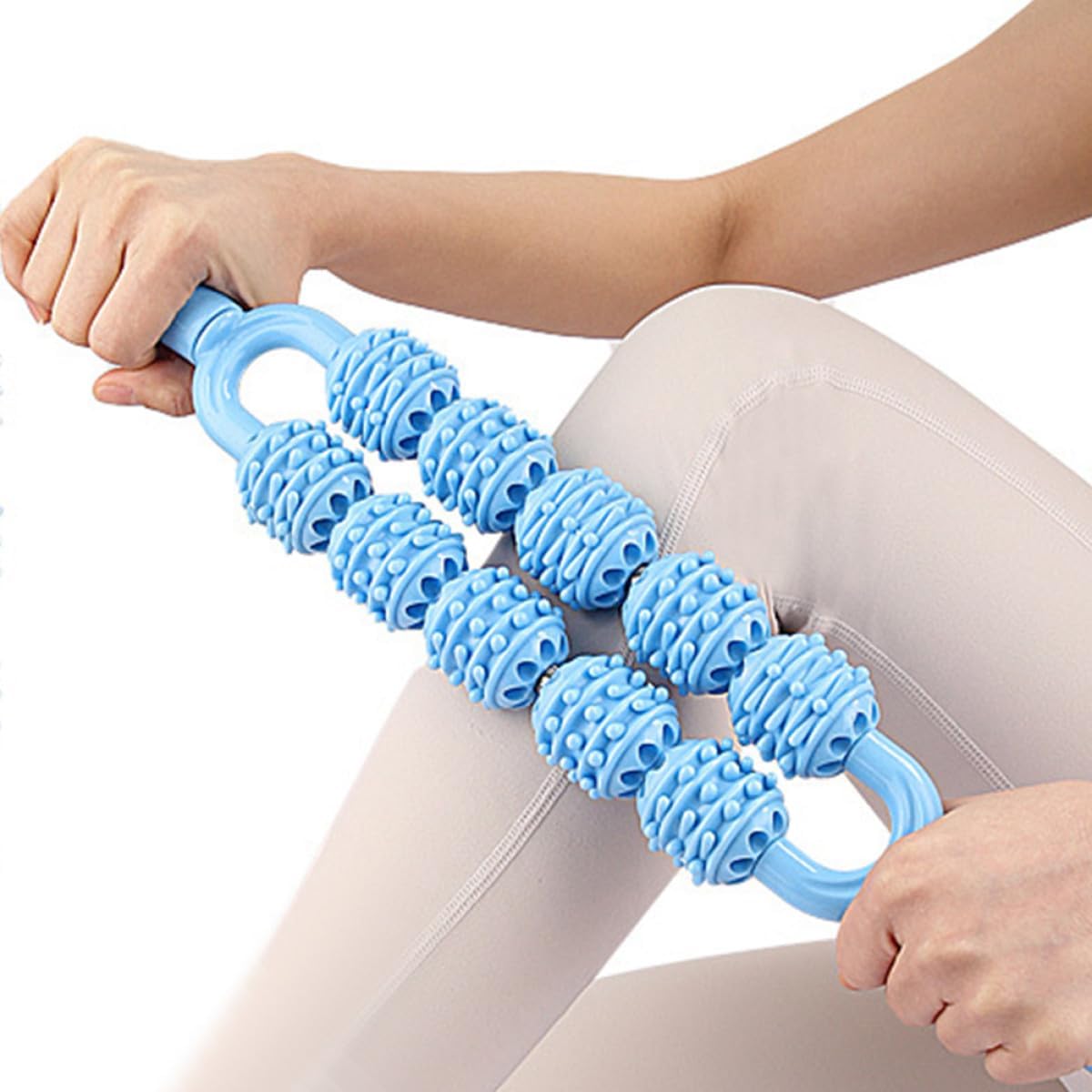IMIKEYA 2pcs Muscle Massage Roller Stick for Legs, Yoga Trigger Point Massage Cane, Handheld Myofascial Therapy Tool for Calf Muscle Relaxation and Relief
