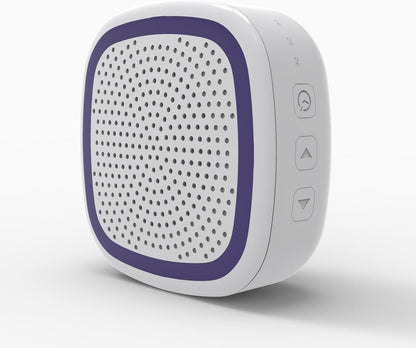 White Noise Machine,Wireless Connect Sound Machine with 36 Soothing Sounds, Sleep Machine for Adults Baby Kids，Memory Function,3 Timers,15 Volume Levels for Home, Office, Travel. (White-Blue, Small)