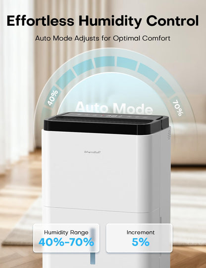 Small Dehumidifier,35OZ,25dB Quiet for Bedroom Bathroom Closet | 350 Sq.Ft, Energy Saving, Auto Defrost, Auto Shut-off, Colorful lights, for Wardrobe Office & RV, White