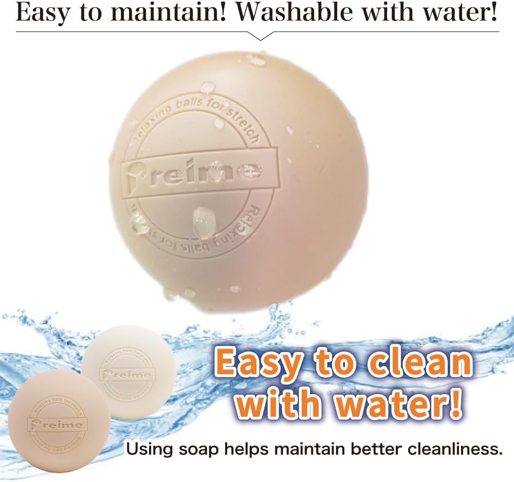Massage Lacrosse Balls for Myofascial Release, Trigger Point Therapy,Manual Massage Balls, Muscle Knots, and Yoga Deep Tissue Massage. Set of 2 Firm Balls (Ivory and Off-White)