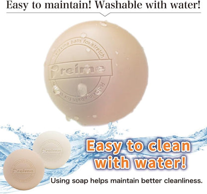 Massage Lacrosse Balls for Myofascial Release, Trigger Point Therapy,Manual Massage Balls, Muscle Knots, and Yoga Deep Tissue Massage. Set of 2 Firm Balls (Ivory and Off-White)