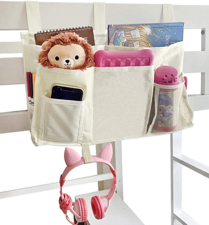 Sugaroom Bedside Storage Caddy, Bunk Bed Organizer Bed Storage Pocket Bedside Organizer Hanging Bed Storage Caddy for College Dorm Room, Hospital Bed Rails, Baby Bed, Camp