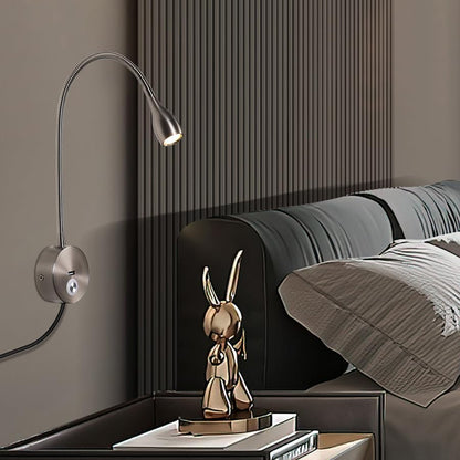 LED Reading Lamp 3W Warm White 3000K for Reading Books Black Plug Cord 2PCS (RS032)