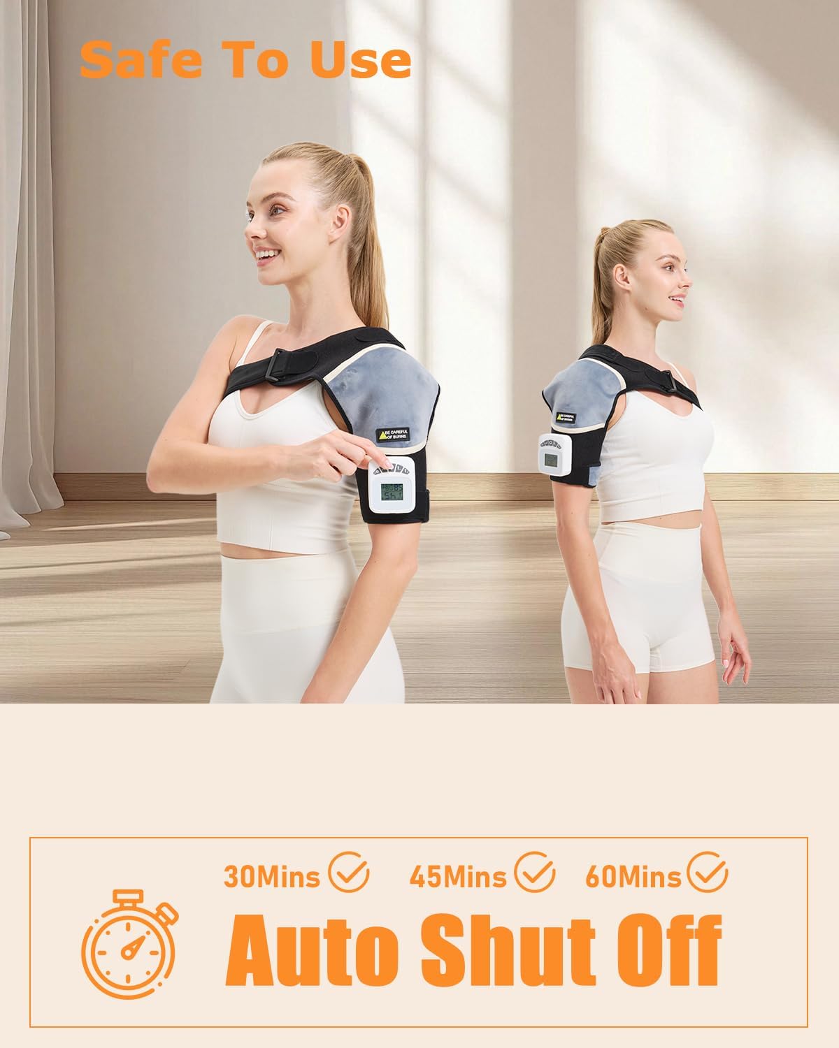 Cordless Leg Massager for Circulation and Pain Relief - 5000mAh Portable Heating Pad for Leg and Calf with 3-Level Vibration Massage, 104-140℉ Adjustable Temperature & 30/45/60 Min Timer