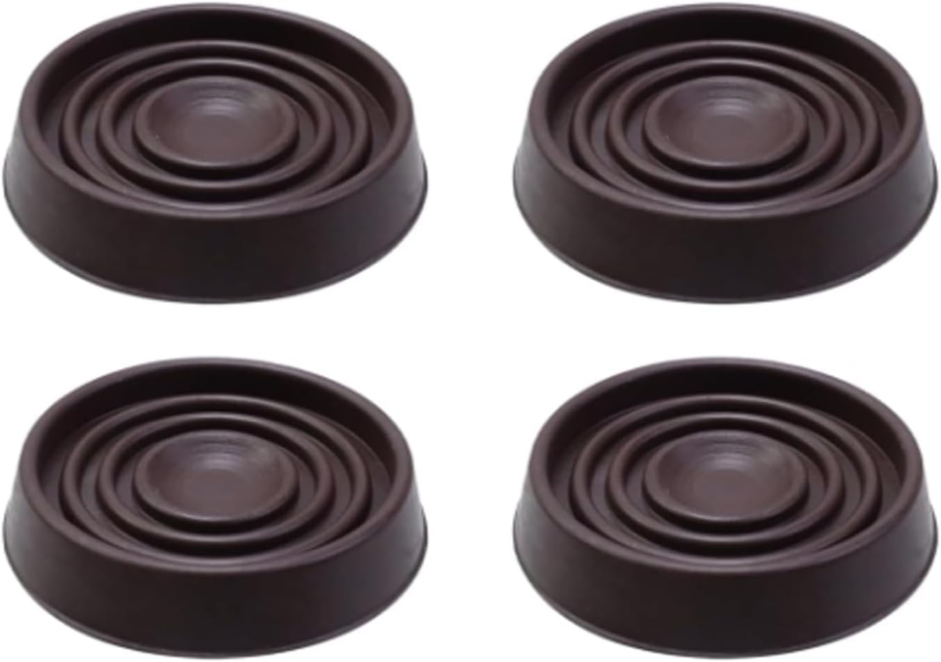 Semetall 1.5 Inch Rubber Caster Cups 8 Pack Black | Non Slip Furniture Coasters Floor Protectors for Bed Couch Table Chair