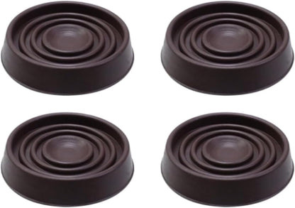Semetall 1.5 Inch Rubber Caster Cups 8 Pack Black | Non Slip Furniture Coasters Floor Protectors for Bed Couch Table Chair
