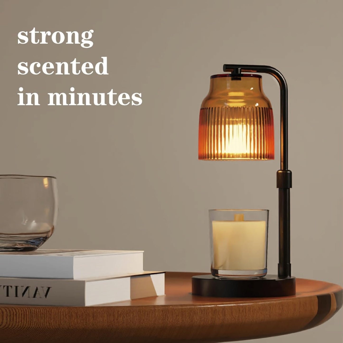 Candle Warmer Lamp with Timer Dimmer,Adjustable Height with 2 Bulbs,Birthday Gifts for Women,for Jar Candles Home Decor,Black