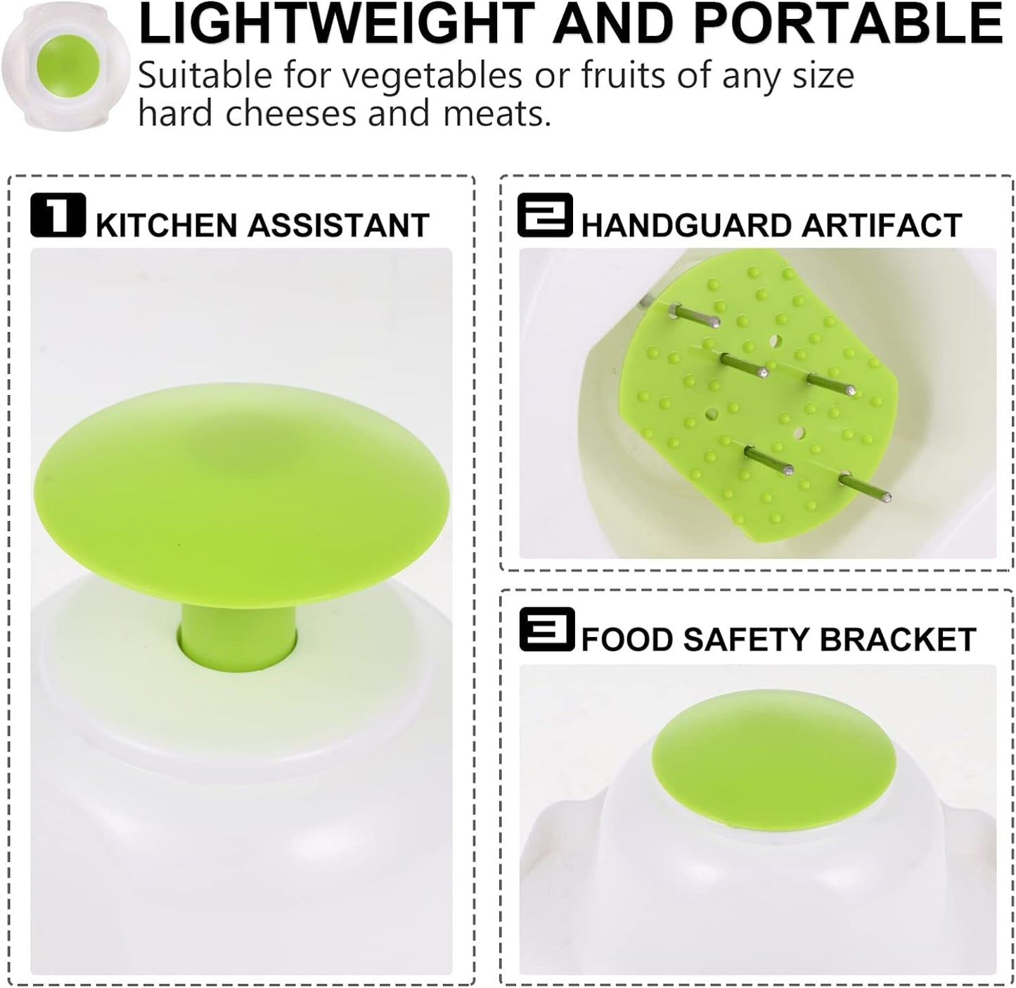 Yardwe Food Safety Holder Mandoline Slicing Tool Food Slicer Cutter Veggie Shredder Finger Hand Guard Anti Cut for Mandoline Cutting Chopping and Grating