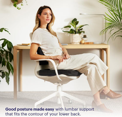 Purple Back Cushion, Lumbar Support Pillow for Office Chair, Car Seat