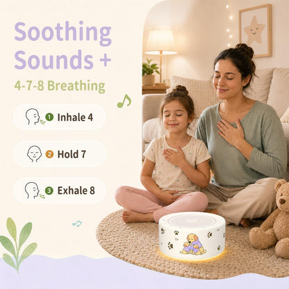 Kipcush White Noise Machine for Baby & Adults, 30 Soothing Sounds, Sleep Sound Machine with 8 Color Night Light, Memory Function, White Noise for Sleeping, Nursery, Office, Travel & Relaxation