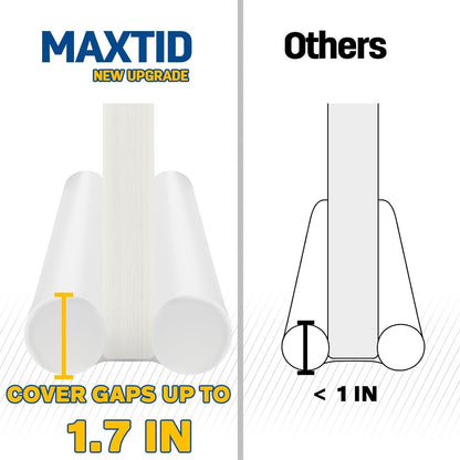 MAXTID Large Door Draft Stopper 30 Inch for Small Bedroom, Fits 1.7" Gaps | Small Size Bedroom Door, Fits 0.5 to 1.7" Gaps, White Under Door Draft Blocker, Seal Gap, Draft Guard for Bottom of Doors