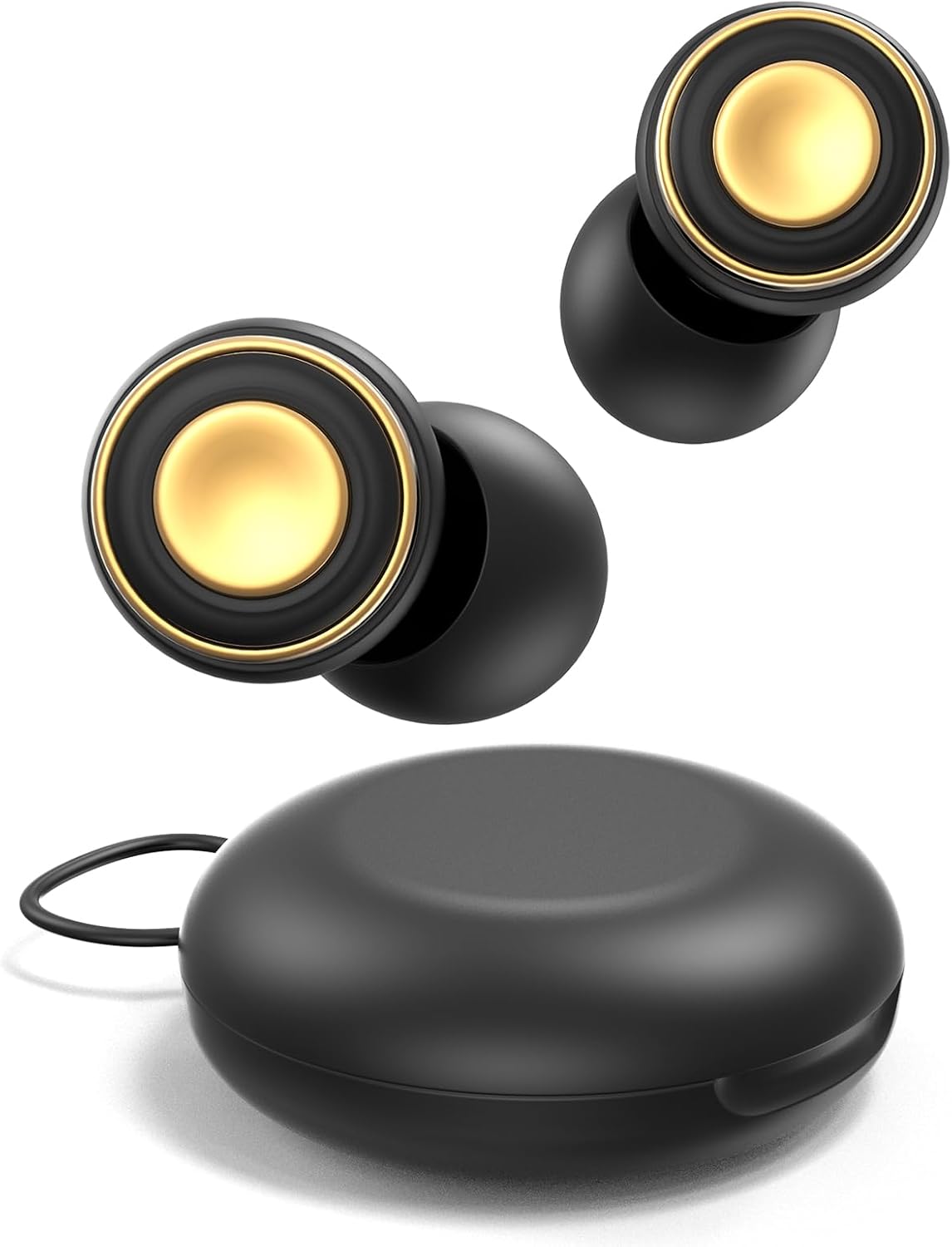 Reusable Earplugs for Focus, Travel & Work, Up to 33dB Noise Reducing Silicone Ear Plugs with 4 Sizes, Secure Fit, Portable Snap-Closure Case for Flights, Study, Commute Reading