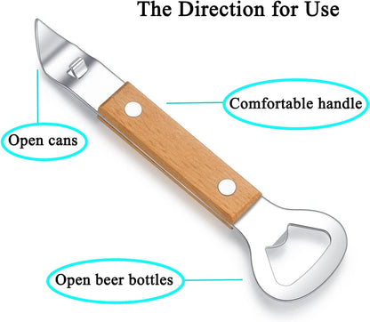 HANCELANT Can Punch Bottle Opener, Manual Stainless Steel Can Opener 1 Pack