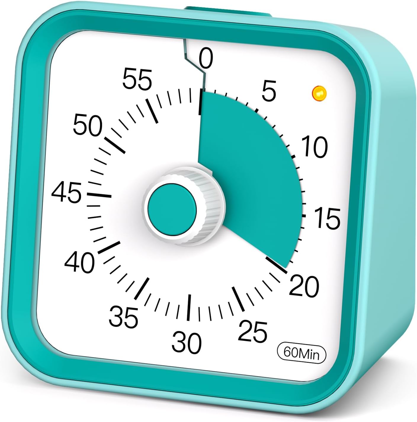 Visual Timer for Kids, Countdown Timer with Pause Function, White | Timer for Kitchen Cooking, Classroom, Study, Toddler, ADHD, Cute Timer Clock, Alarm 3 Volume Levels, Light Indicator
