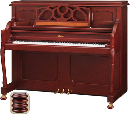 Piano Caster Cups Furniture Pads Upright Piano Caster Cups Wood Coasters Cups Floor Protectors for Furniture Furniture Floor Protectors (Walnut, 4)
