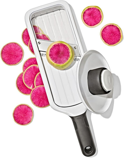 OXO Good Grips Precision Handheld Mandoline, Mandoline Slicer, Adjustable Thickness Vegetable Slicer for Everyday Prep