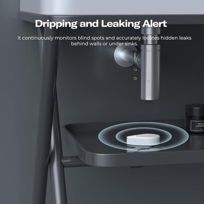 THIRDREALITY Zigbee Water Leak Sensor with Dripping Detection 2 Pack, 120 dB Alarm, App Notifications Enabled When Work with Home Assistant and Compatible Zigbee HUB, Batteries Included