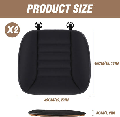 Car Seat Cushion Pad 1.2" Thick Comfort Seat Protector for Car Driver Seat Office Chair Home Use Memory Foam Seat Cushion with Non Slip Bottom, 20'' x 18.5'', Black