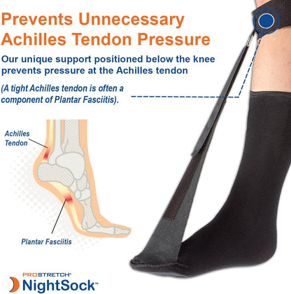 ProStretch NightSock, Overnight Relief for Plantar Fasciitis w/Toe Support | Alternative to Night Splint, Night Sock for Plantar Fasciitis & Achilles Tendonitis, One Size Fits Most