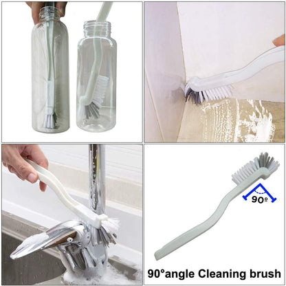 5Pcs Crevice Cleaning Brush Set, Hard Bristle Grout Brush for Window Track, Tile Lines, Sink Corners, Small Gaps, Bottles & Blinds
