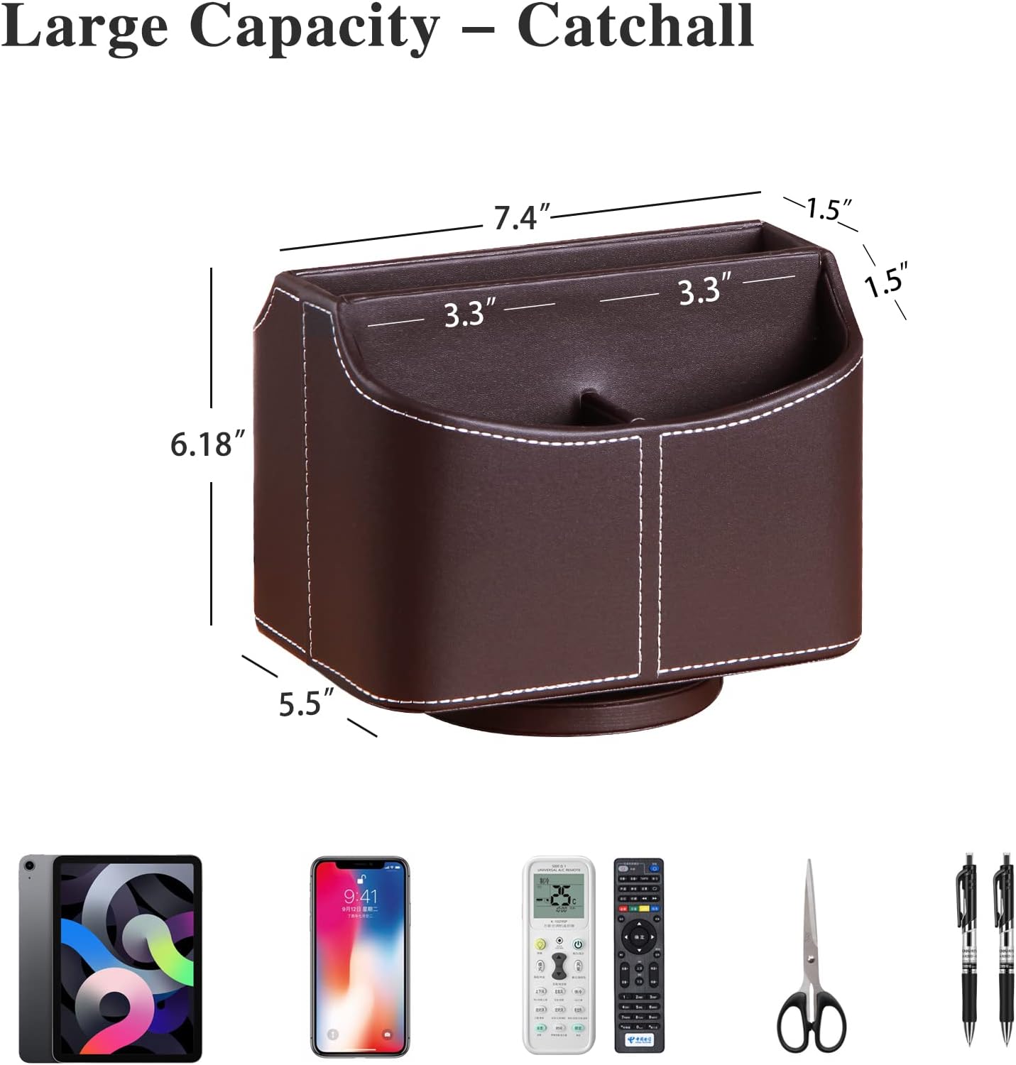 360° Rotatable Remote Control Holder,TV Remote Caddy for Nightstand Table