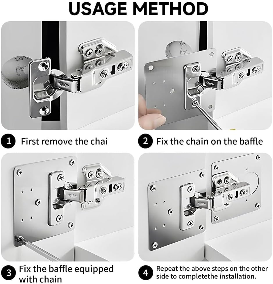 Hinge Repair Plate,10PCS Cabinet Hinge Repair Plate with Customized Screws,Stainless Steel Kitchen Cupboard Door Hinge Repair Brackets with Holes for Kitchen Cupboards Door