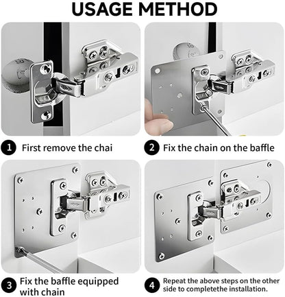 Hinge Repair Plate,10PCS Cabinet Hinge Repair Plate with Customized Screws,Stainless Steel Kitchen Cupboard Door Hinge Repair Brackets with Holes for Kitchen Cupboards Door