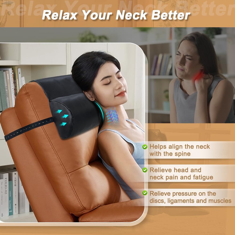 KAAMOS Recliner Headrest Pillow, Recliner Neck Support Pillow, Couch Chair Headrest Cushion for Neck Pain Relief and Cervical Support, Head and Back Cushion for Sofa, Chair