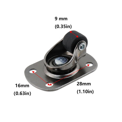 Semetall 4PCS Swivel Caster Wheels Square Cup Furniture Castors (Bronze) | 150kg Load Capacity, with Screws for Piano Feet, Sofa, Table, 1.02 Inch (26mm) Wheels