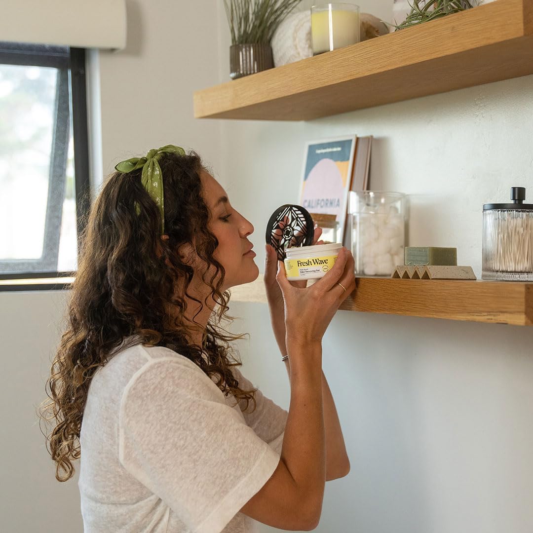 Fresh Wave Original Odor Eliminator Gel 3-Pk 7 oz - Air Freshener for Home | Plant-based essential oils. Lasts 15-30 days per jar. No plug-in needed. Pet-safe, closet and bathroom deoderizer.